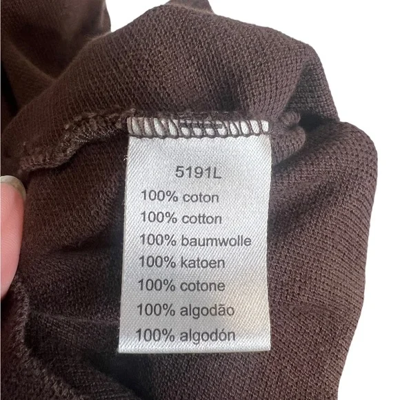 Lacoste Polo Shir t Mens 6 Large Brown Short Sleeve Alligator Crocodile Logo - Picture 4 of 6